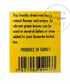 Greenfields Dried Mint Ingredients