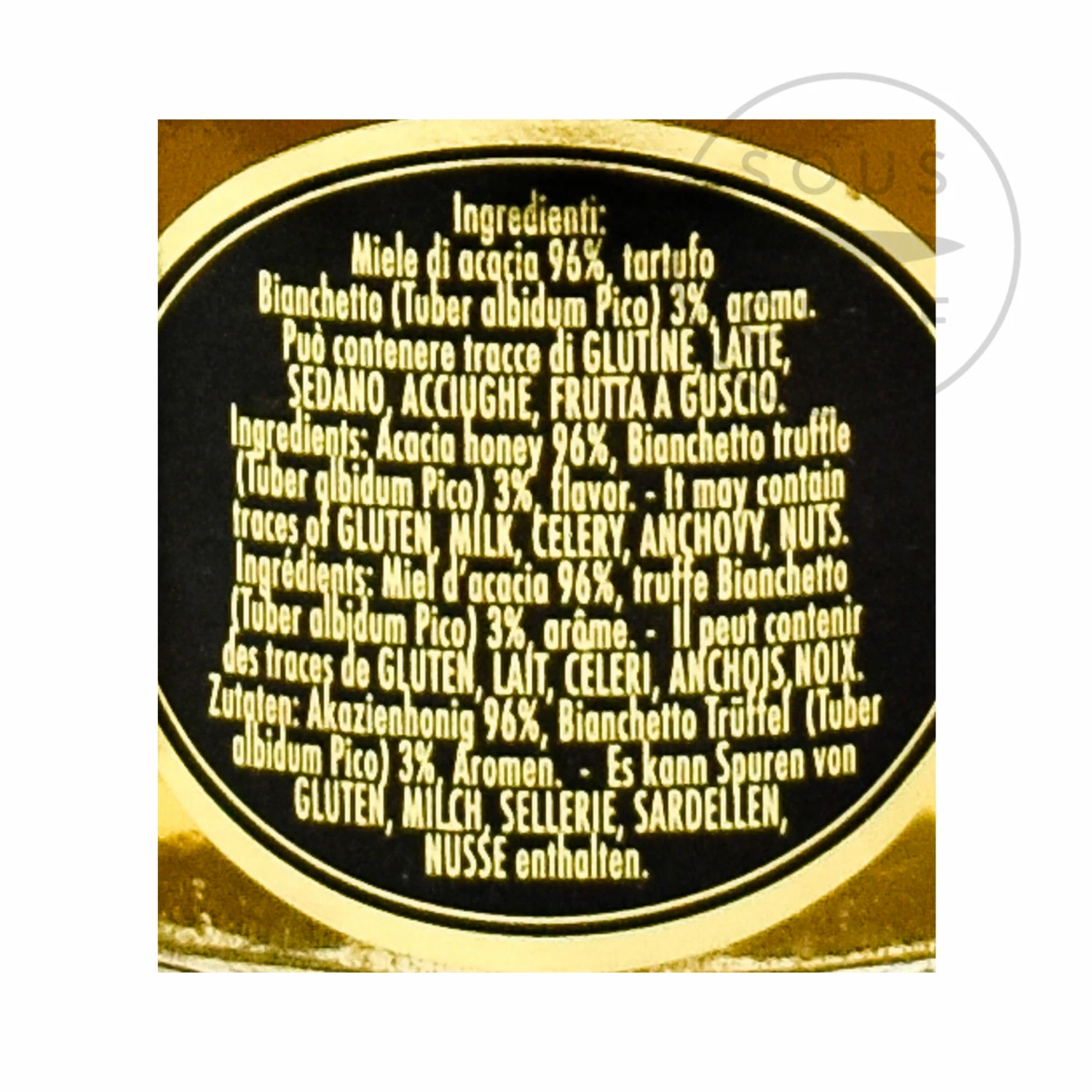 Marini Azzolini Acacia Truffle Honey 120g Ingredients 4 Marini Azzolini Acacia Truffle Honey 120g Ingredients