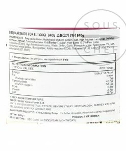 Chung Jung One Ingredients Beef Bulgogi Marinade 840g