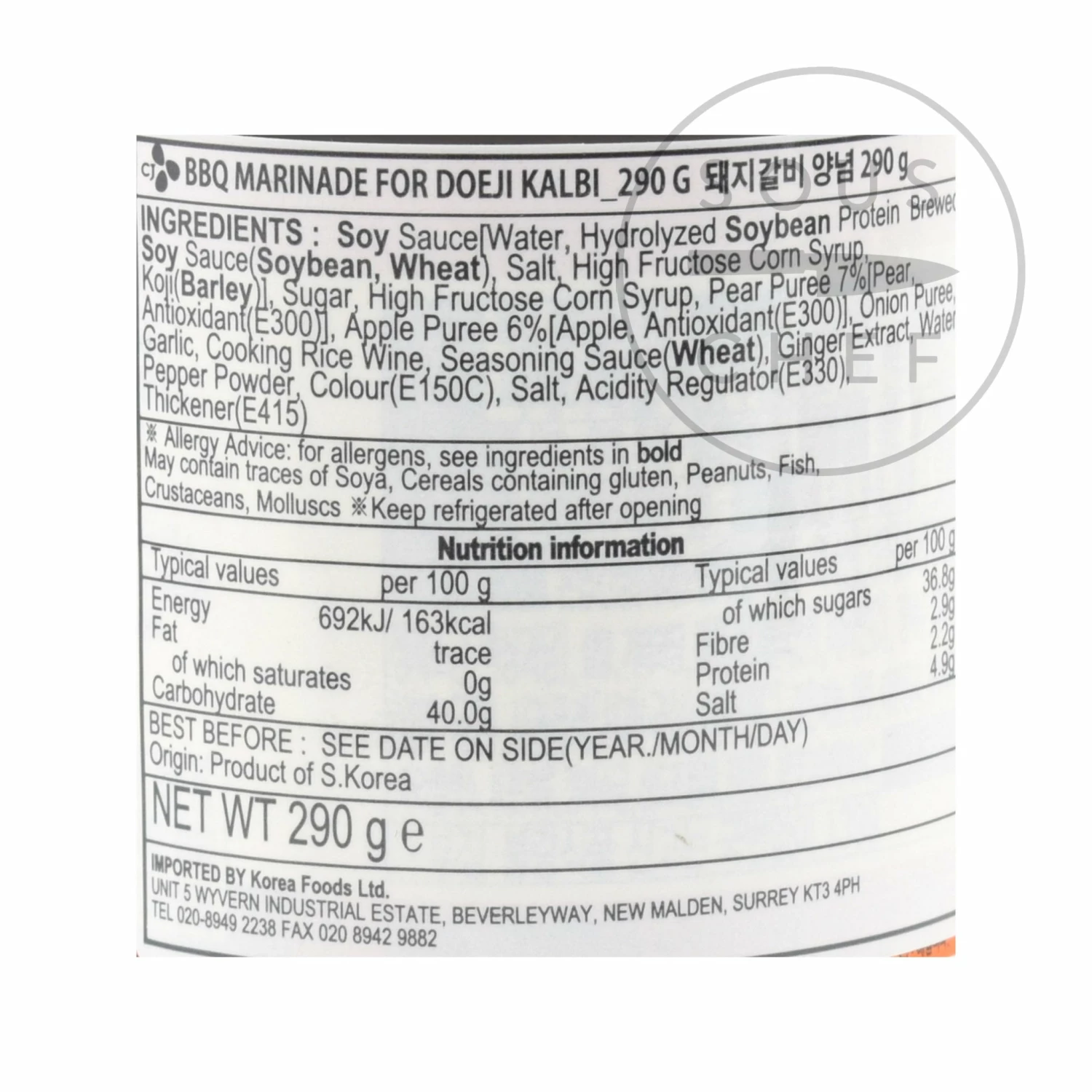 Daesang Pork Kalbi Marinade 290g Ingredients 4 Daesang Pork Kalbi Marinade 290g Ingredients