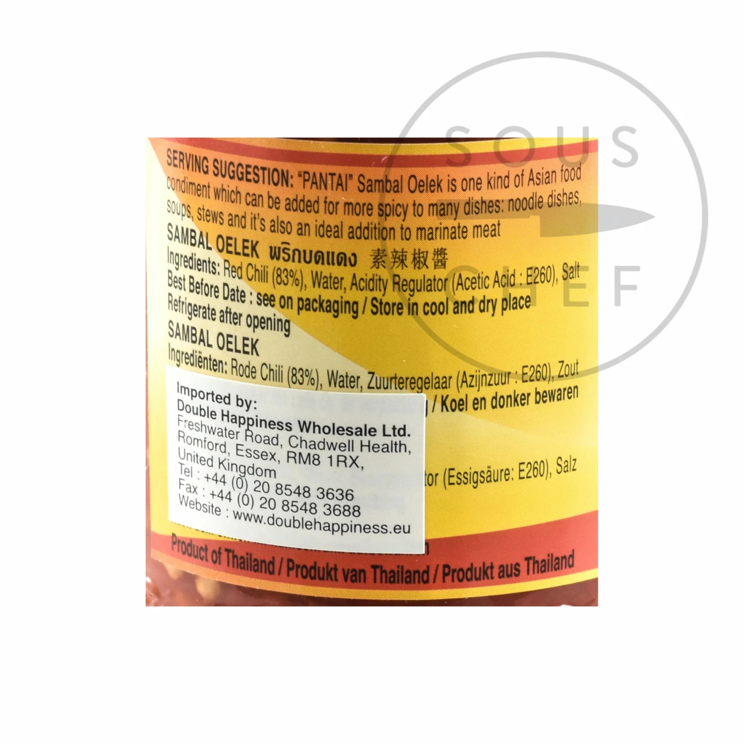 Pantai Sambal Oelek 227g Ingredients 4 Pantai Sambal Oelek 227g Ingredients