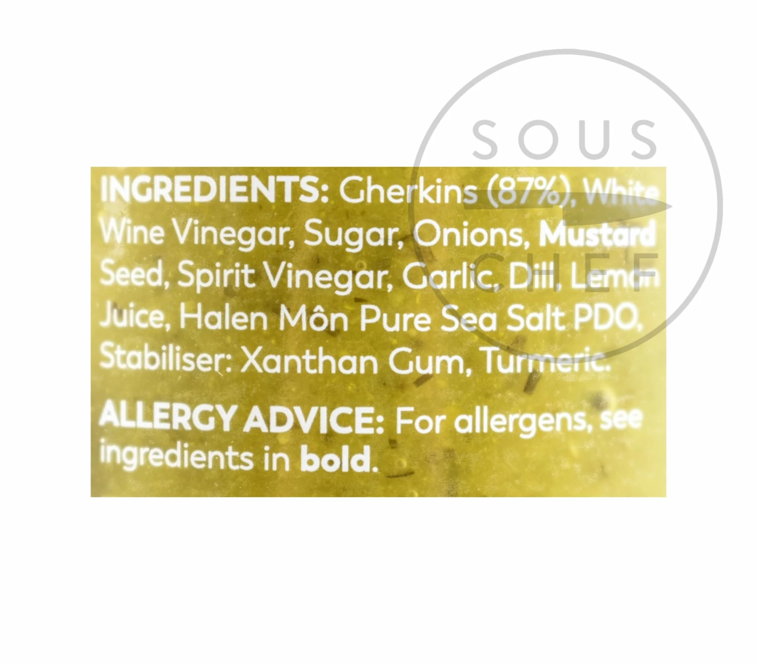 Ingredients Halen Môn Gherkin Relish 270g 4 Ingredients Halen Môn Gherkin Relish 270g