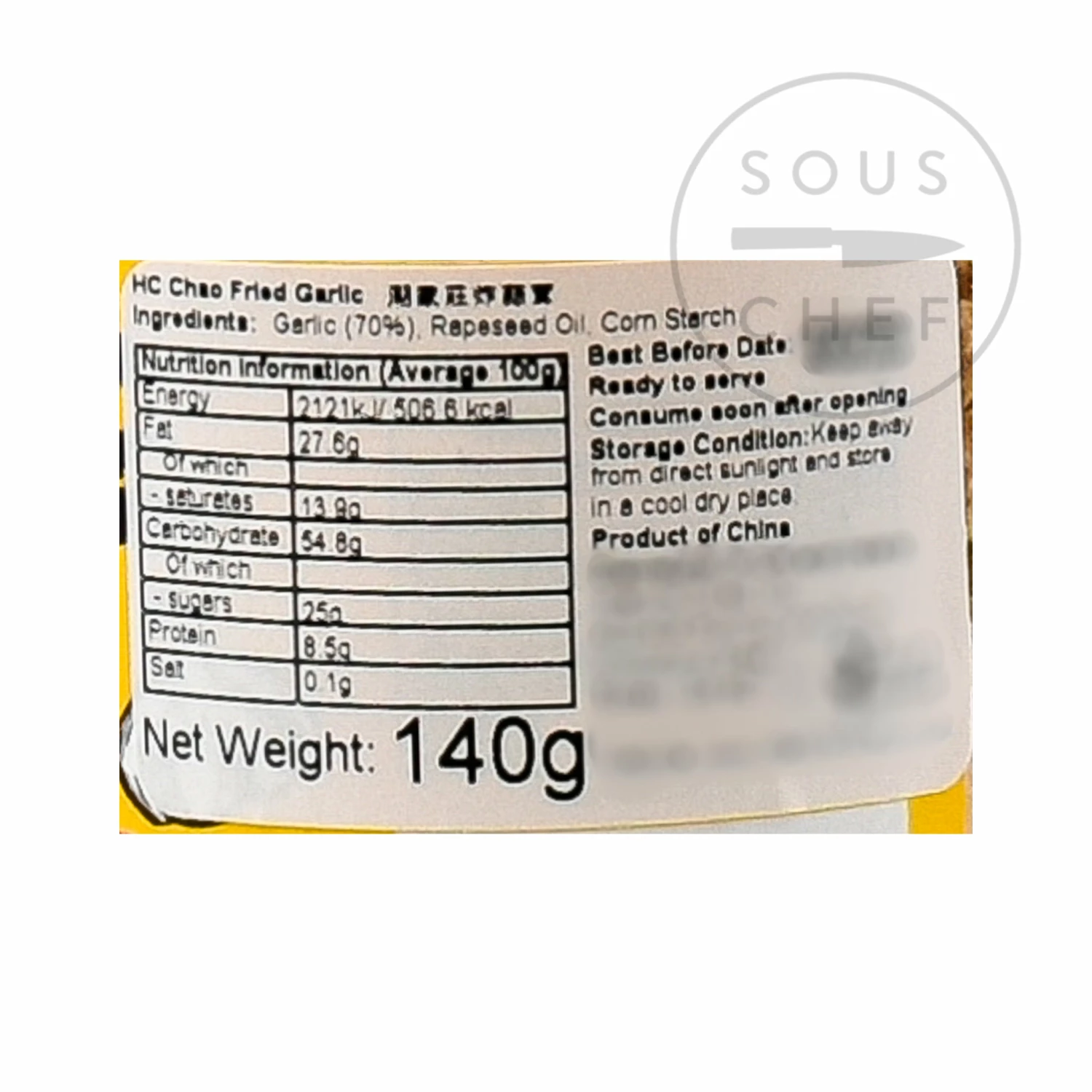 House Of Chao Crispy Fried Garlic 140g 4 House Of Chao Crispy Fried Garlic 140g