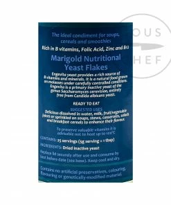 Marigold Engevita Nutritional Yeast Flakes With Added B12 125g Ingredients