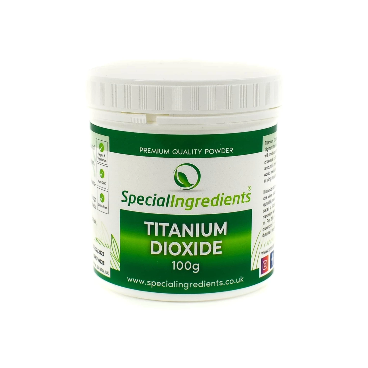 Special Ingredients Ingredients Titanium Dioxide 100g 3 Special Ingredients Ingredients Titanium Dioxide 100g