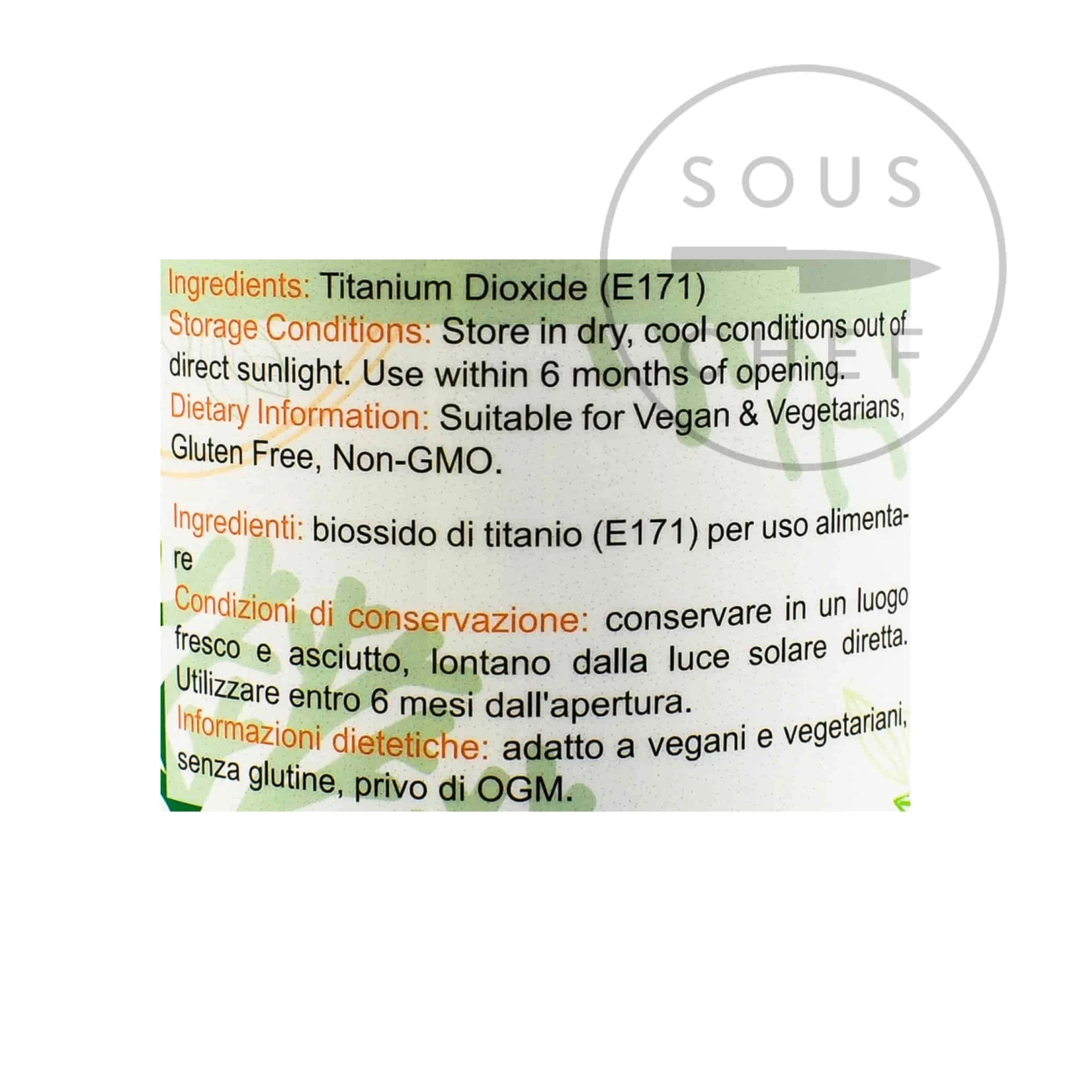 Special Ingredients Ingredients Titanium Dioxide 100g 4 Special Ingredients Ingredients Titanium Dioxide 100g
