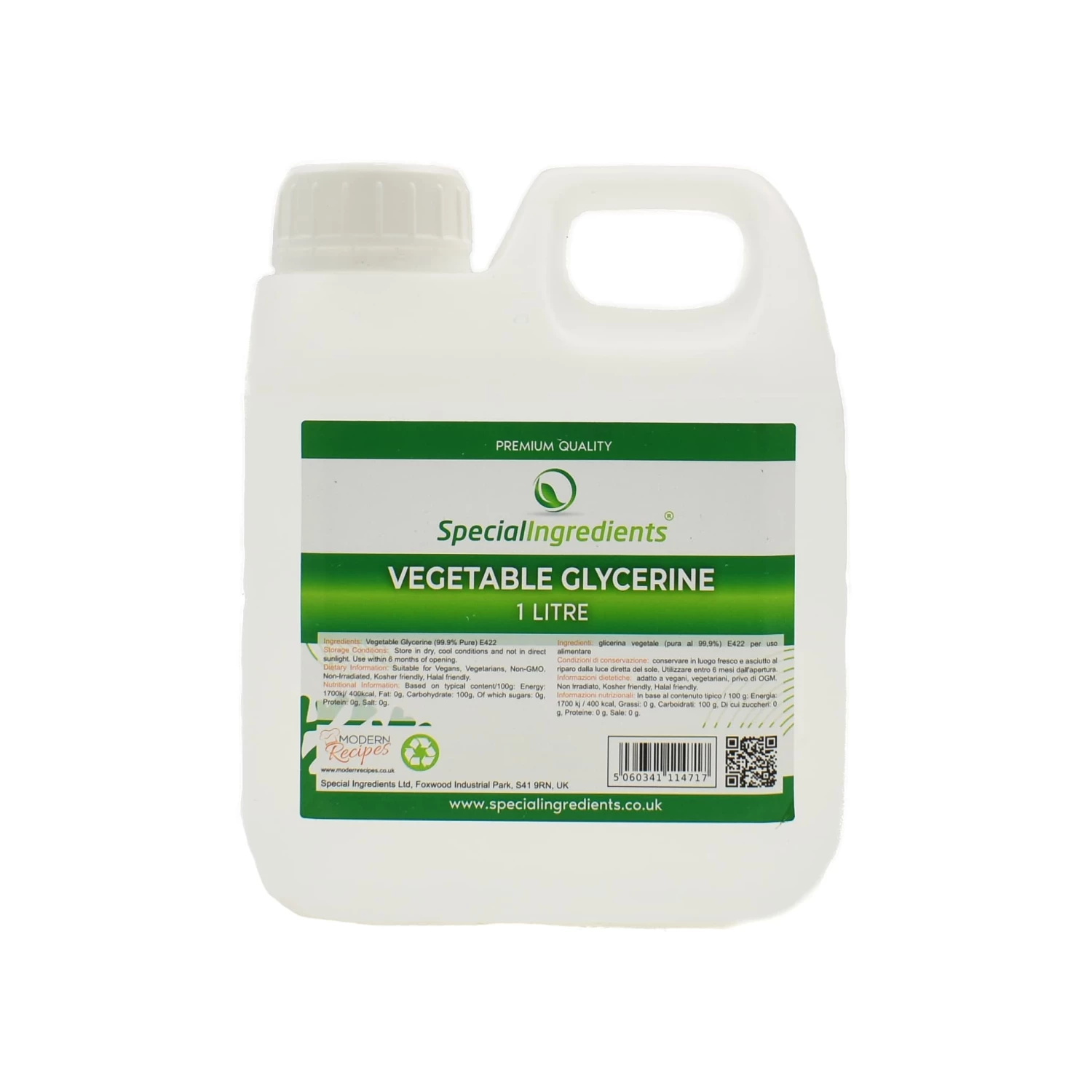 Special Ingredients Ingredients Vegetable Glycerine 1 Litre 3 Special Ingredients Ingredients Vegetable Glycerine 1 Litre