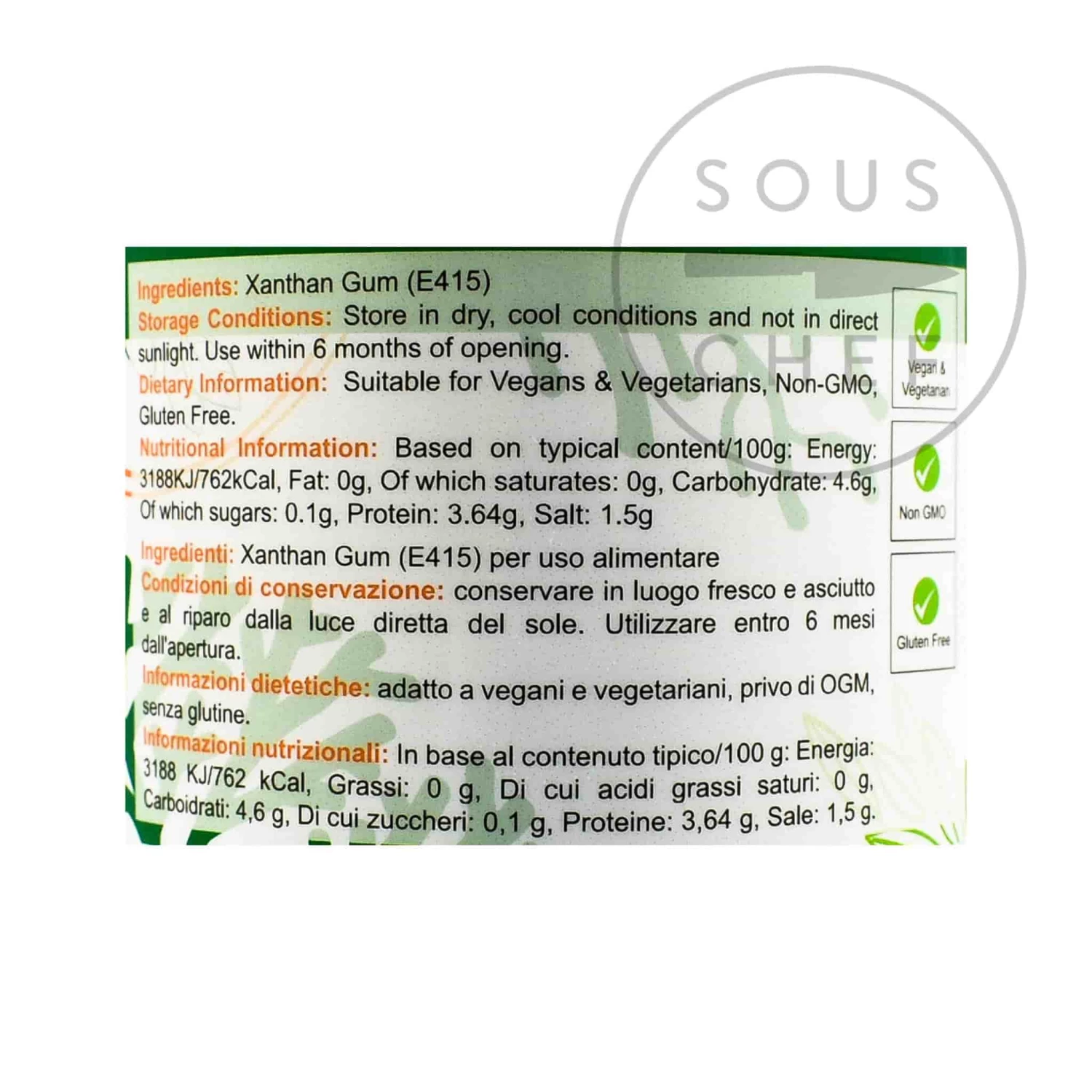 Special Ingredients Xanthan Gum 100g Ingredients 4 Special Ingredients Xanthan Gum 100g Ingredients