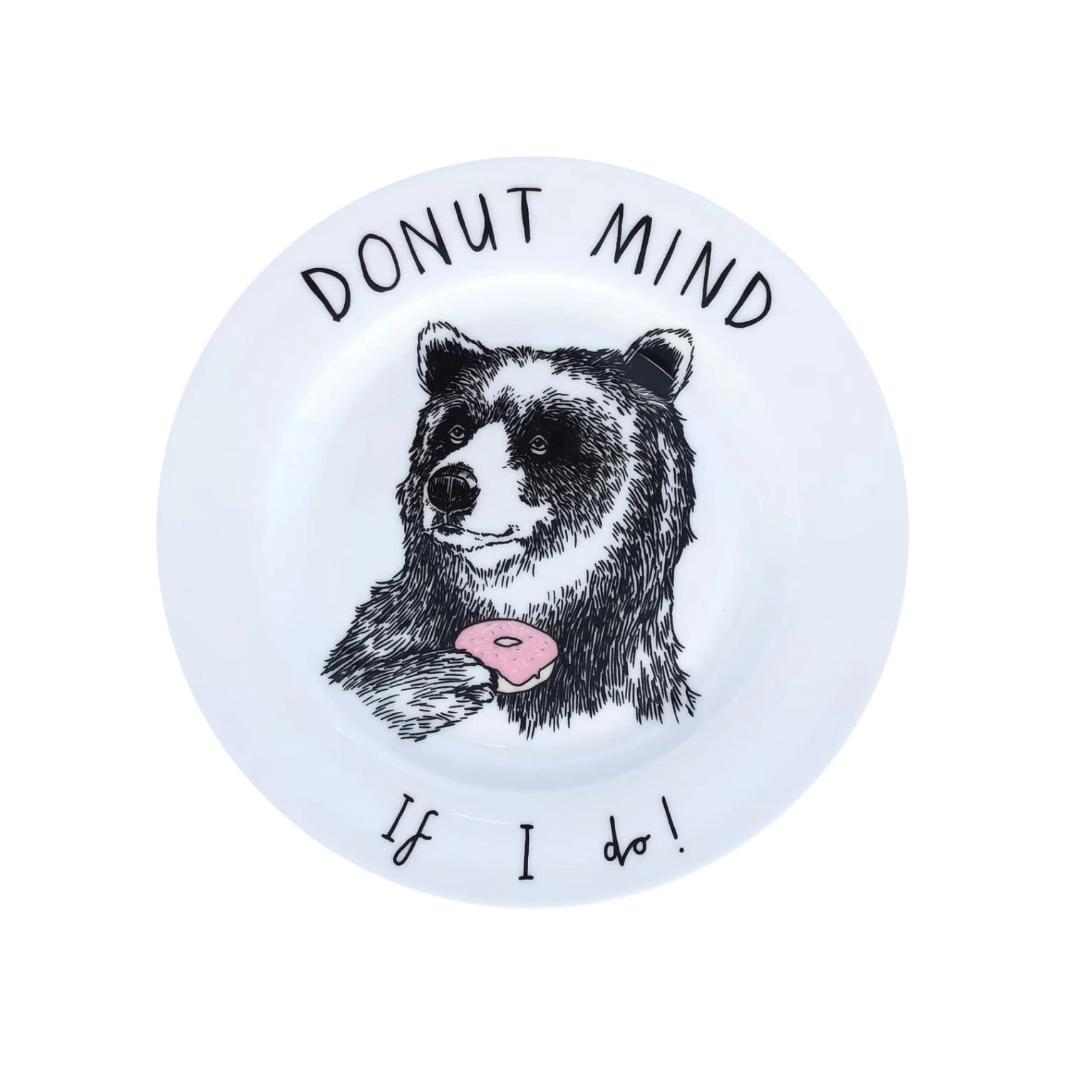 Jimbob Art Donut Mind If I Do Side Plate 20cm Tableware 3 Jimbob Art Donut Mind If I Do Side Plate 20cm Tableware