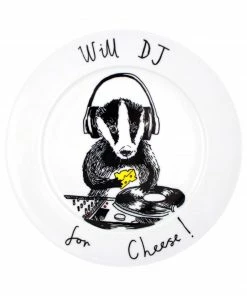 Jimbob Art Tableware Will DJ For Cheese! Side Plate 20cm