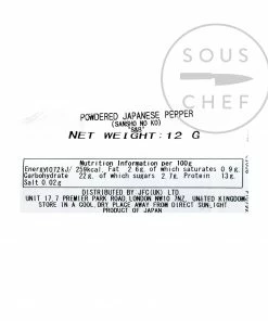 S&B Ingredients Ground Japanese Sansho Pepper 12g