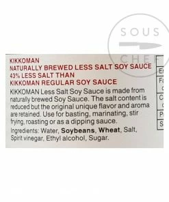 Ingredients Kikkoman Less Salt Soy Sauce 1l