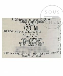 Ingredients Kikusui Junmai Ginjo 720ml 6 Ingredients Kikusui Junmai Ginjo 720ml