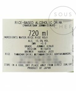 Hakkaisan Junmai Ginjo Sake 720ml Ingredients