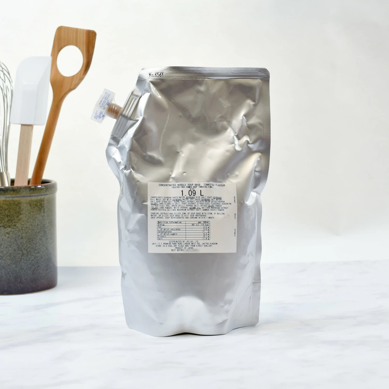 Aioi Tonkotsu Flavour Ramen Soup Base 1.1 Litre Ingredients 5 Aioi Tonkotsu Flavour Ramen Soup Base 1.1 Litre Ingredients