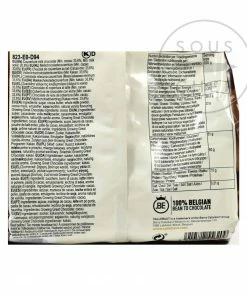 Callebaut Milk Chocolate Couverture 34% Ingredients