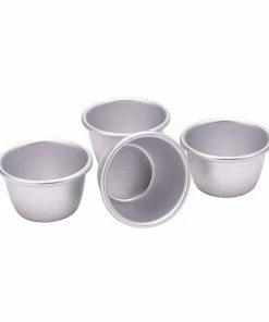 Kitchencraft Cookware Set Of 4 Anodised Mini Pudding Moulds