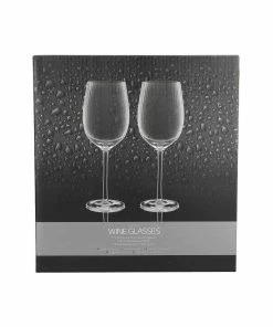 BarCraft Tableware Ribbed Wine Glasses 450ml Set Of 2 10 BarCraft Tableware Ribbed Wine Glasses 450ml Set Of 2