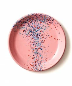 Kapka Splatter Fest Enamel Side Plate Pink 16cm