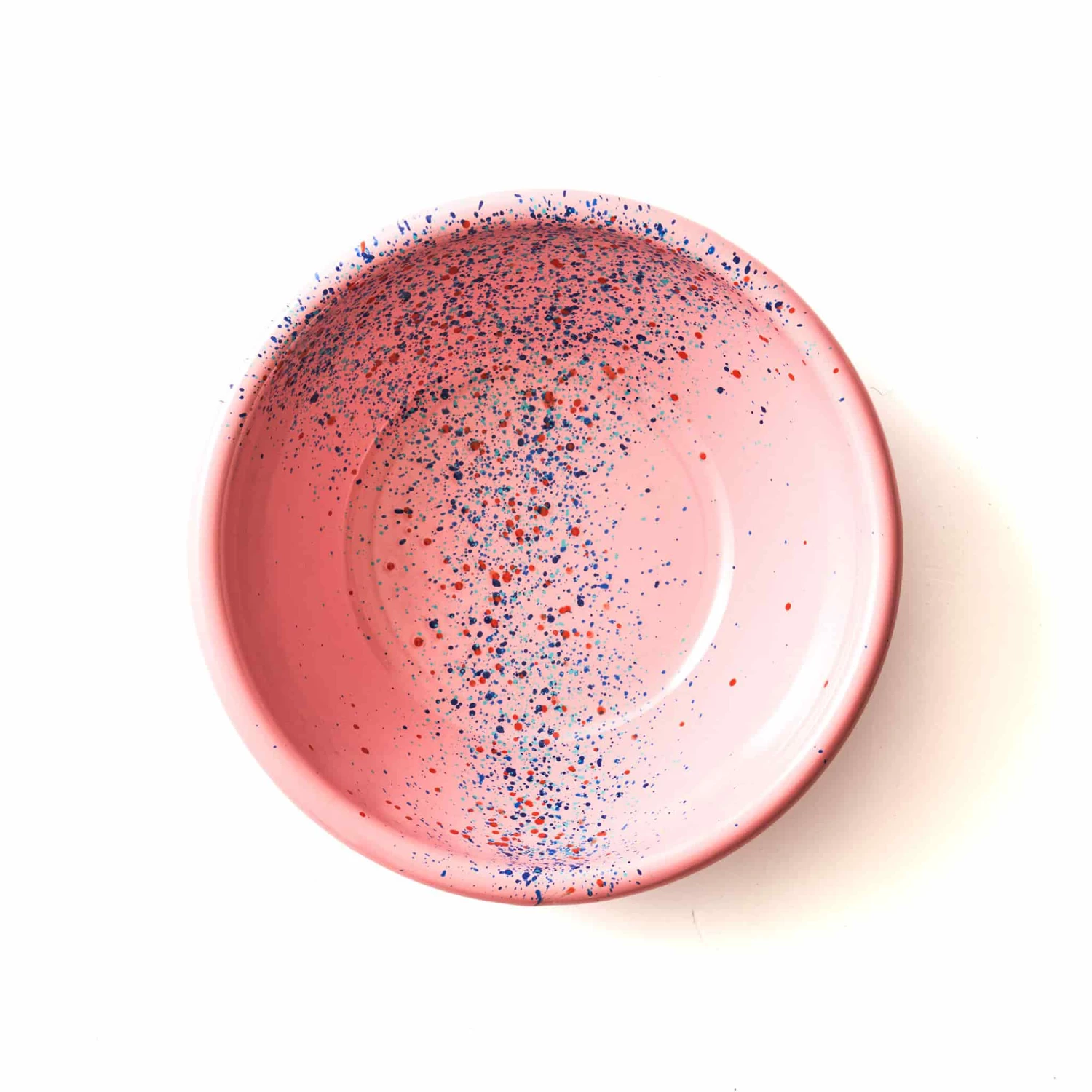 Kapka Enamel - Kapka Splatter Fest Enamel Bowl Pink 3 Kapka Enamel - Kapka Splatter Fest Enamel Bowl Pink