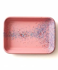 Kapka Cookware Splatter Fest Enamel Roasting And Serving Dish Pink