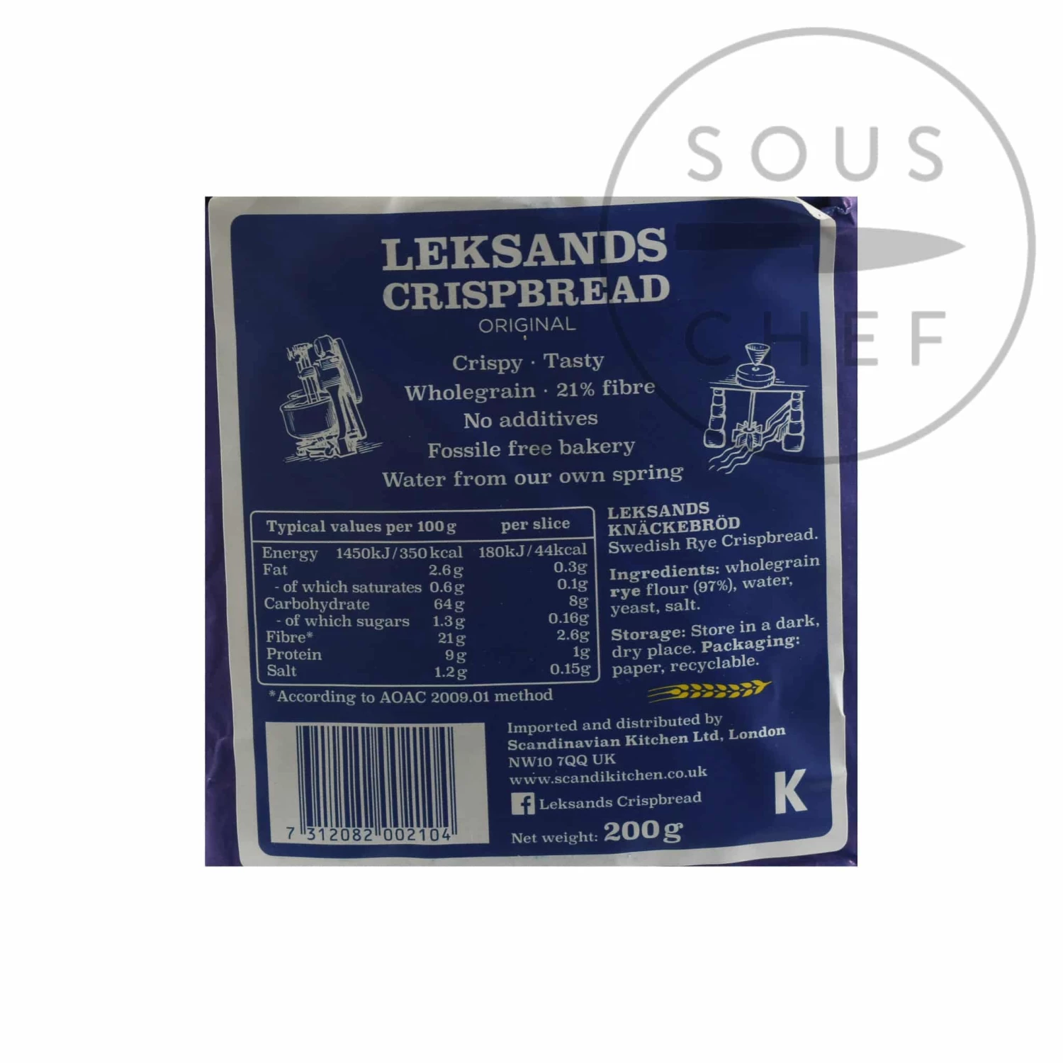 Leksands Original Rye Crispbread 200g Ingredients 4 Leksands Original Rye Crispbread 200g Ingredients