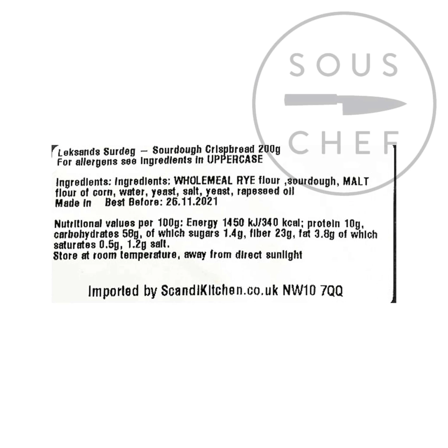Leksands Sourdough Crispbread 200g Ingredients 5 Leksands Sourdough Crispbread 200g Ingredients