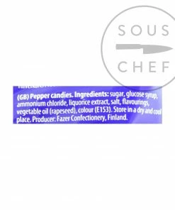 Fazer Tyrkisk Peber Original Hot Pepper Liquorice Hard Candy 120g Ingredients