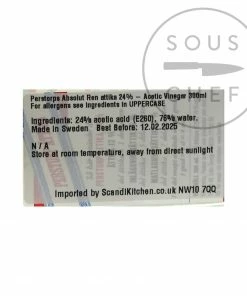 Perstorps Absolut Ren Ättika 24% – Acetic Vinegar 300ml Ingredients