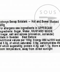 Johnny's Hot And Sweet Swedish Mustard 500g 5 Johnny's Hot And Sweet Swedish Mustard 500g