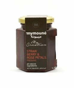 Mymoune Strawberry & Rose Petal Jam 250g Ingredients