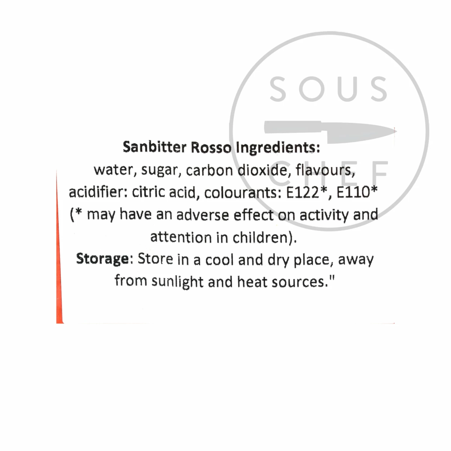 Ingredients Sanbitter Rosso - 10 Bottles 5 Ingredients Sanbitter Rosso - 10 Bottles