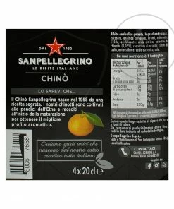Sanpellegrino Chino - 20cl X 4 Ingredients