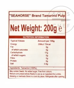 Panda Brand Tamarind Pulp 200g Ingredients