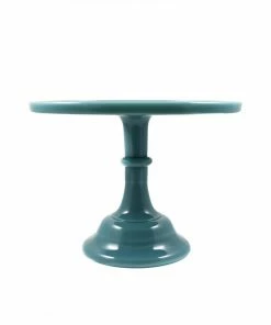 Mosser Glass Georgia Blue Milk Glass Cake Stand 10" Tableware