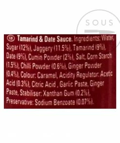 Natco Ingredients Tamarind & Date Sauce 340g