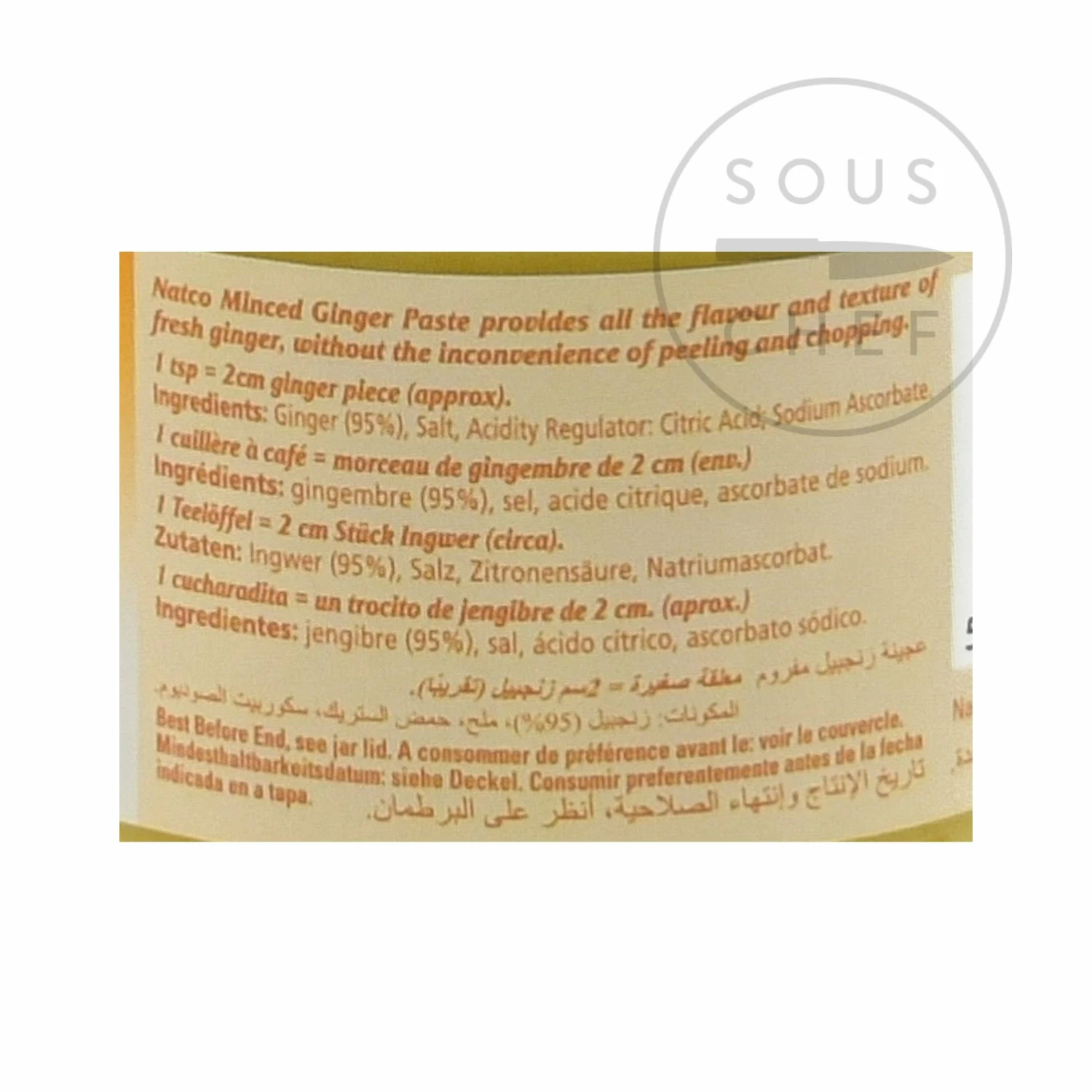 Natco Ginger Paste 190g Ingredients 4 Natco Ginger Paste 190g Ingredients