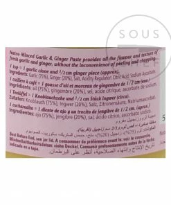 Natco Garlic & Ginger Paste 190g Ingredients