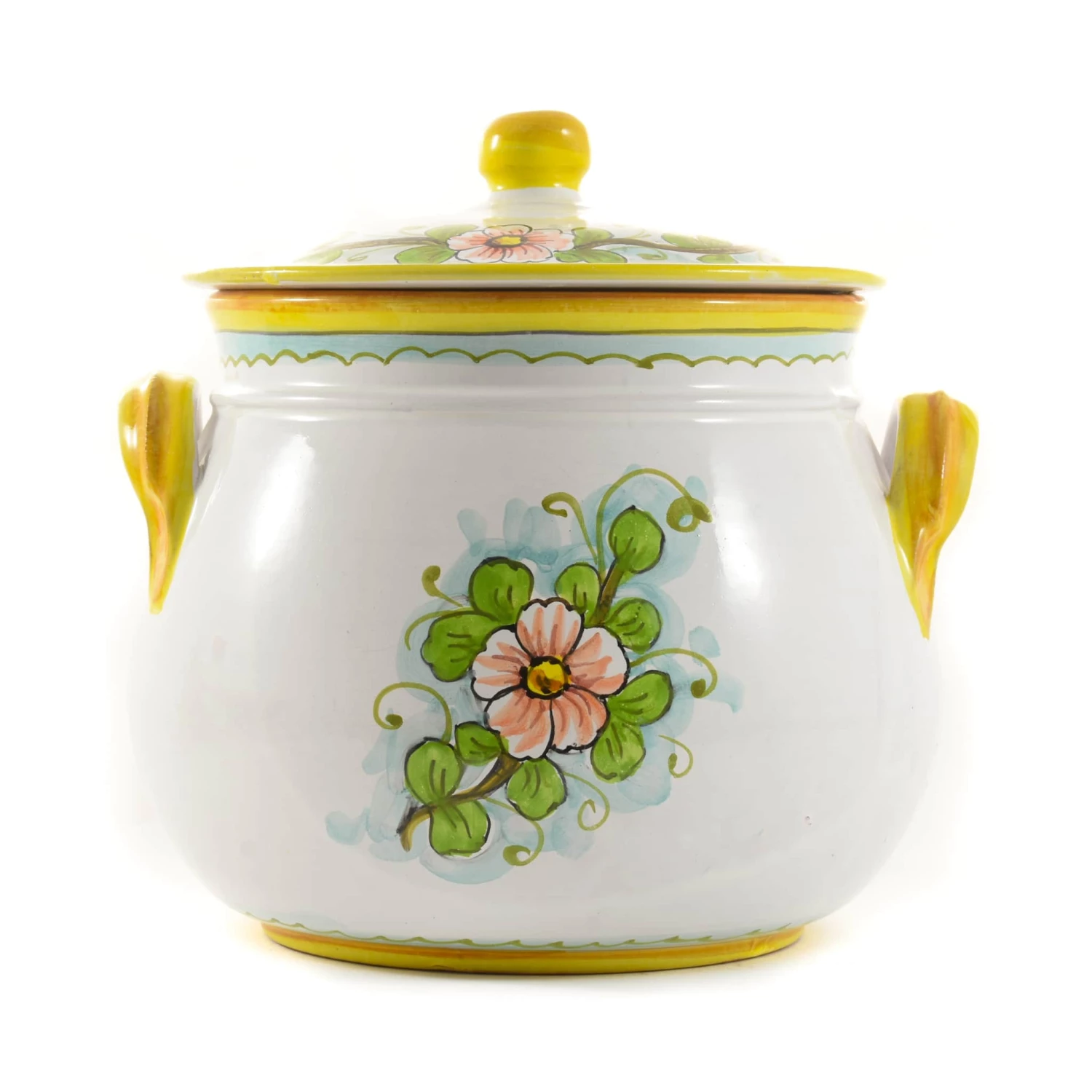 Ceramiche Toscane Pomegranate-Painted Terracotta Cooking Pot 20cm Cookware 4 Ceramiche Toscane Pomegranate-Painted Terracotta Cooking Pot 20cm Cookware
