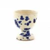 Puglia Handmade Tableware Puglia Blue Splatter Egg Cup 2 Puglia Handmade Tableware Puglia Blue Splatter Egg Cup