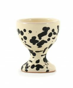 Puglia Handmade Puglia Black Splatter Egg Cup