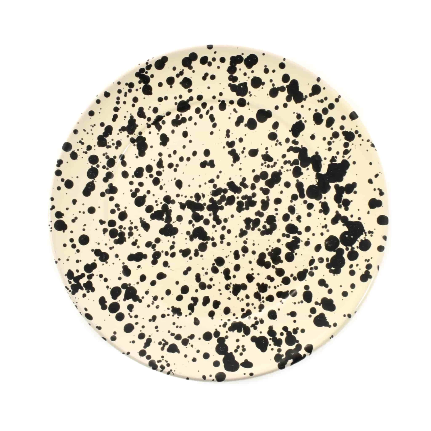 Puglia Handmade Puglia Black Splatter Dinner Plate 27cm 3 Puglia Handmade Puglia Black Splatter Dinner Plate 27cm