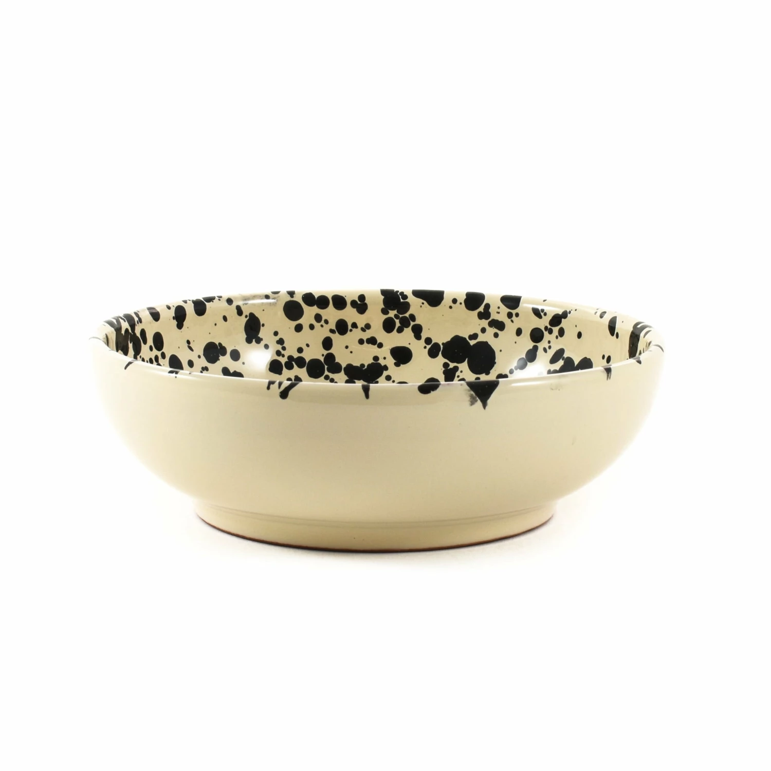 Puglia Handmade Puglia Black Splatter Bowl 19cm 3 Puglia Handmade Puglia Black Splatter Bowl 19cm