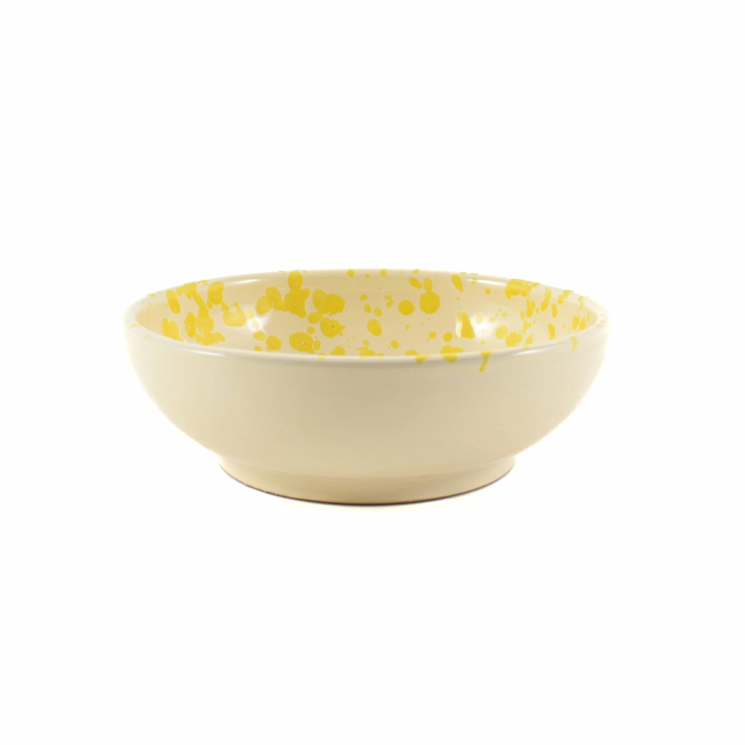 Puglia Handmade Tableware Puglia Yellow Splatter Bowl 19cm 3 Puglia Handmade Tableware Puglia Yellow Splatter Bowl 19cm