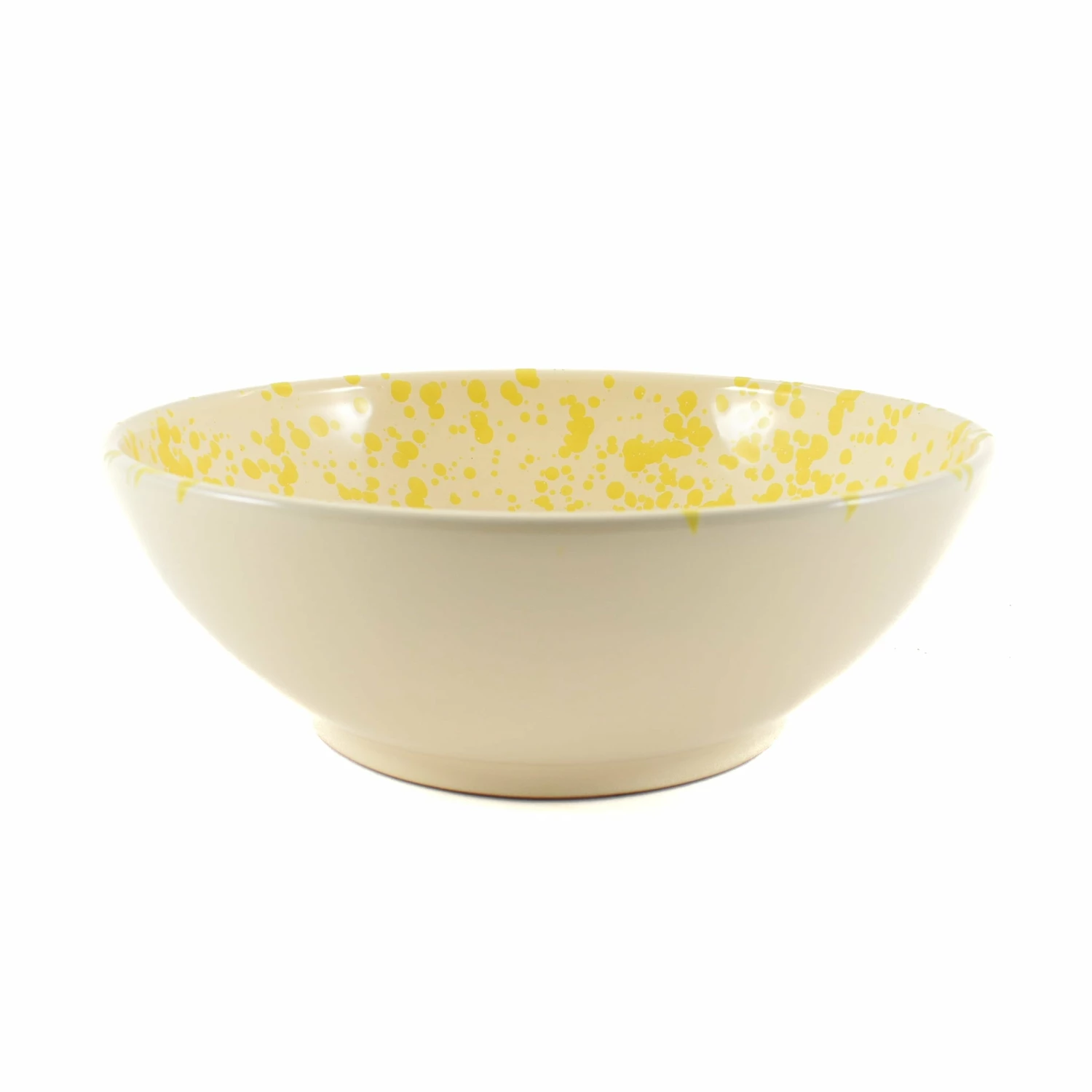 Puglia Handmade Puglia Yellow Splatter Large Salad Bowl 28cm Tableware 3 Puglia Handmade Puglia Yellow Splatter Large Salad Bowl 28cm Tableware