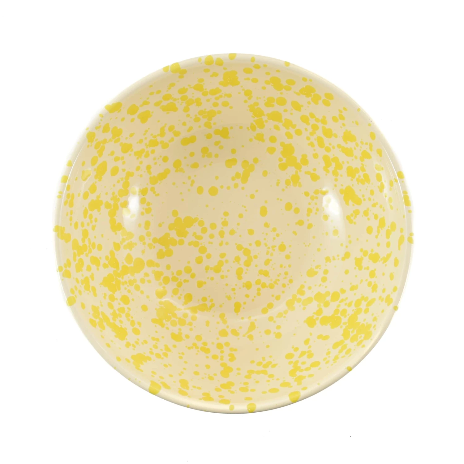 Puglia Handmade Puglia Yellow Splatter Large Salad Bowl 28cm Tableware 5 Puglia Handmade Puglia Yellow Splatter Large Salad Bowl 28cm Tableware
