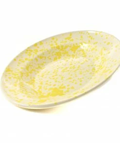 Puglia Handmade Tableware Puglia Yellow Splatter Pasta Bowl 29cm 8 Puglia Handmade Tableware Puglia Yellow Splatter Pasta Bowl 29cm