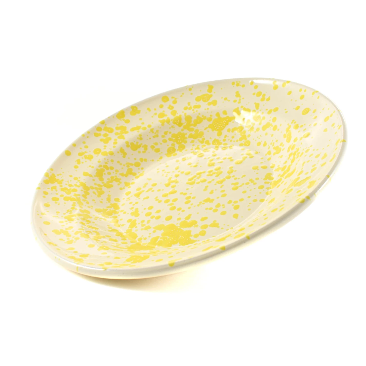 Puglia Handmade Tableware Puglia Yellow Splatter Pasta Bowl 29cm 5 Puglia Handmade Tableware Puglia Yellow Splatter Pasta Bowl 29cm