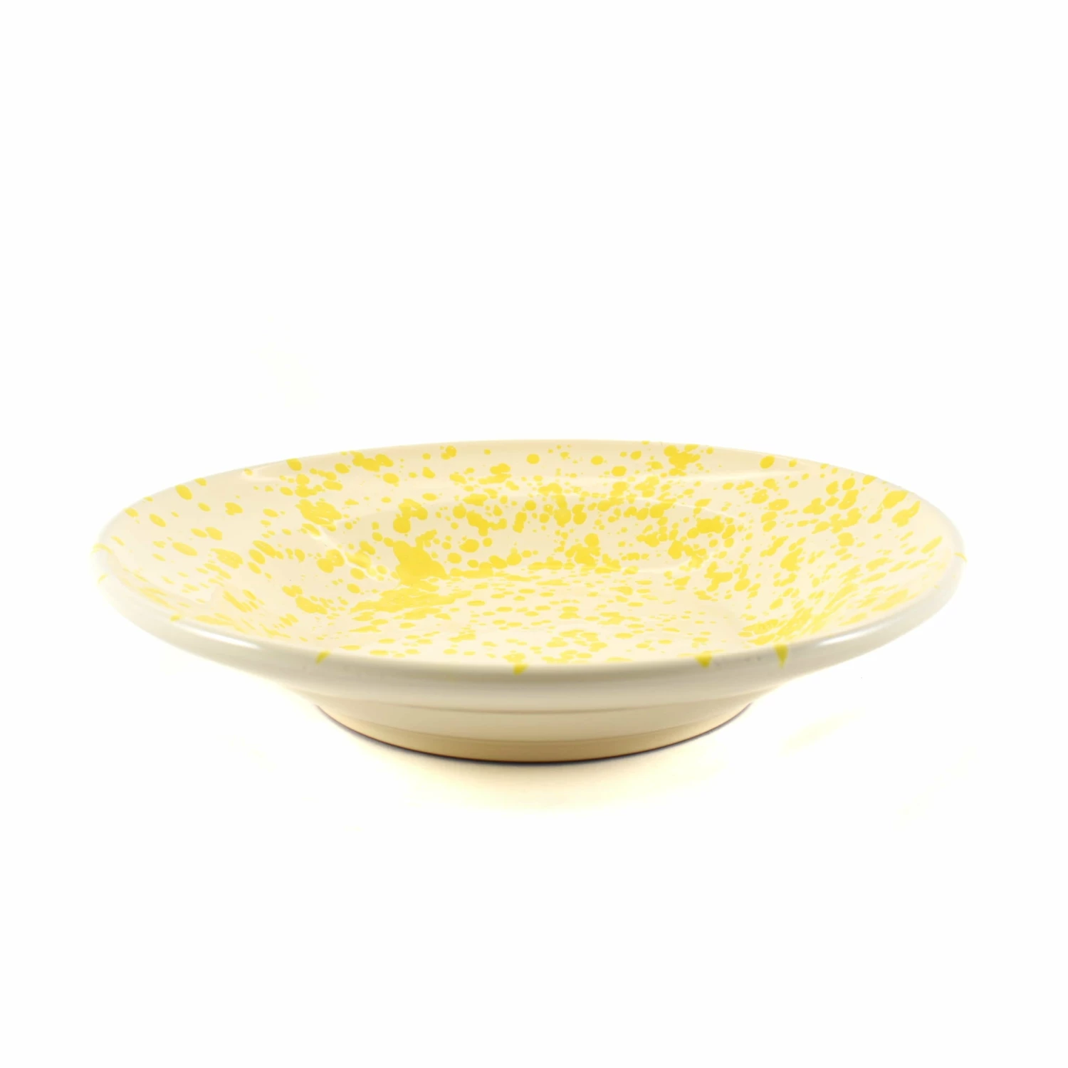 Puglia Handmade Tableware Puglia Yellow Splatter Pasta Bowl 29cm 3 Puglia Handmade Tableware Puglia Yellow Splatter Pasta Bowl 29cm