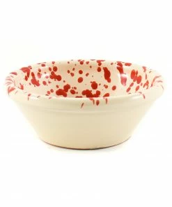 Puglia Handmade Puglia Red Splatter Bowl 12cm Tableware